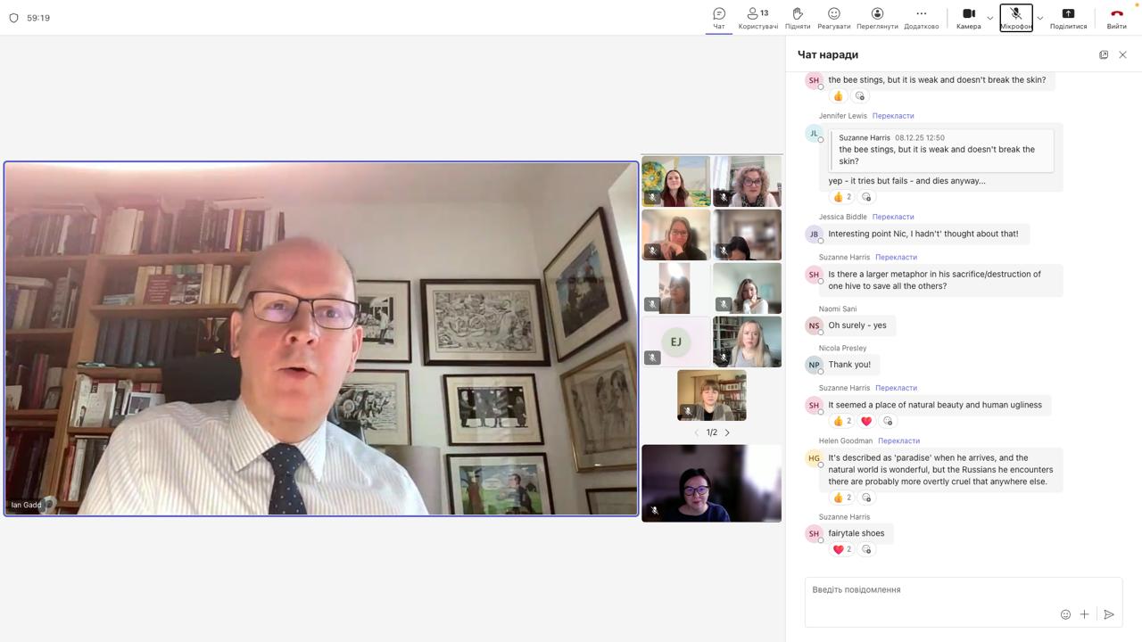 Тиждень української культури в Бат Спа: учасники книжкового клубу обговорили роман А. Куркова "Сірі бджоли"