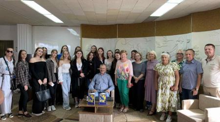 Викладачі та студенти історико-філологічного факультету МЕГУ на презентації книги «Сім поглядів на війну» Ярослава Поліщука