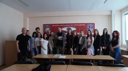 На факультеті журналістики відбулася перша бінарна лекція з основ військової журналістики