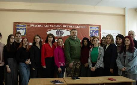 Зустріч студентів із військовим кореспондентом